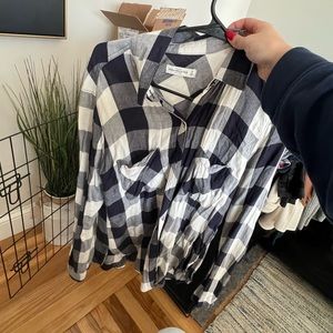 Navy flannel